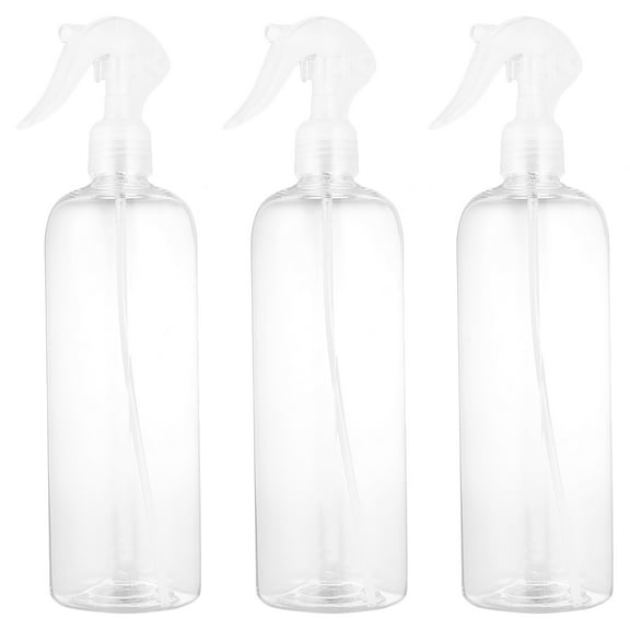 GOOHOCHY 3pcs 500ml Spray Bottle Plastic Press Type Multi function Mist Watering Bottles Container Sprayer (Transparent)