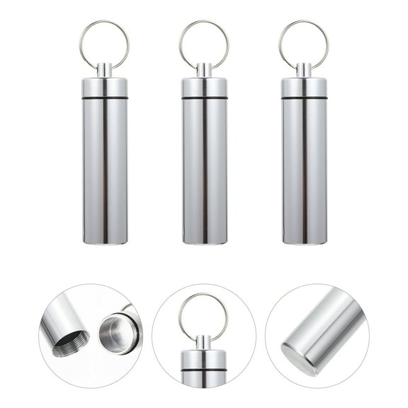 GOOHOCHY Toothpick Boxes Silver 3Pcs 3.15X0.91X0.91In