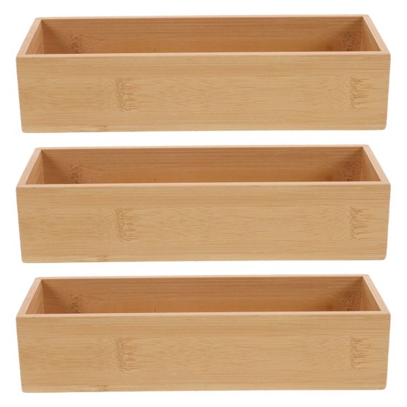 GOOHOCHY utensil holder bamboo Storage Organization for Homeowners in Bathroom 3pcs