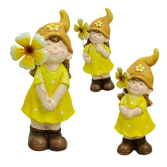GOOHOCHY 3pcs Home Pottery Girl Sculpture Desktop Decorative Girl Figure Home Girl Ornament