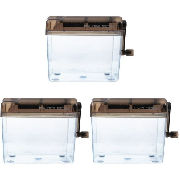 GOOHOCHY 3pcs Mini Paper Shredder Machine Manual Cutter Strip Document Cutting Machine Tool