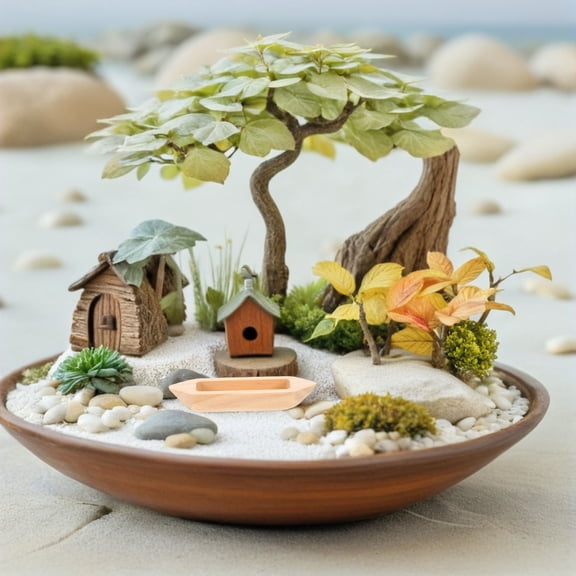 GOOHOCHY 3pcs Miniature Canoe Boat Figurines Wooden Boat Model for Home and Office Decoration Small Toy Boats Wooden Sailing Boat Ornaments