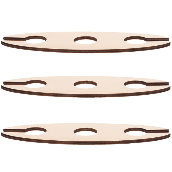 Mobutofu Tabletop Creative Wine Rack Khaki 3Pcs 8.7X2.8X0.2In