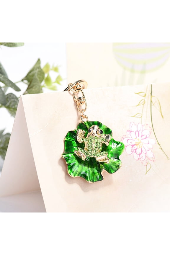 GOOHOCHY Green Leaf Shaped Metal Keychain Pendant 4.72x1.57x0.39in for Bag, Keys, and Accessories - 1 Piece