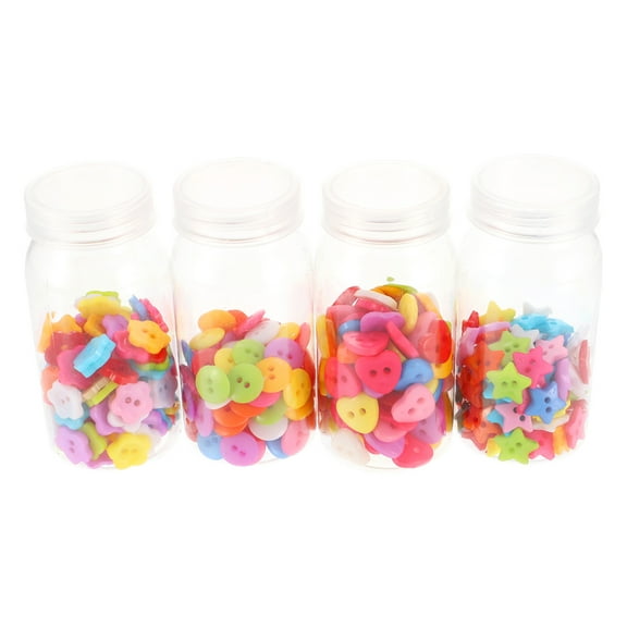 GOOHOCHY  4 Bottles Cartoon Resin Buttons Coat Embellishments Craft Toddler Child