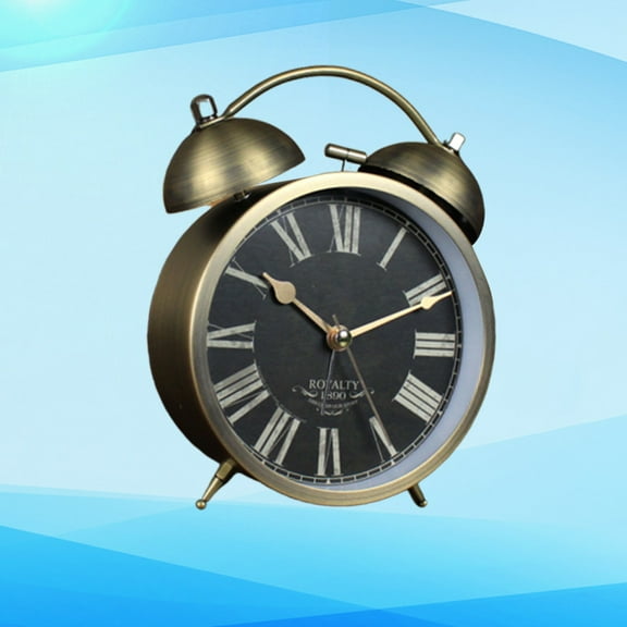 GOOHOCHY Vintage Alarm Clock Glass Coffee 1Pack