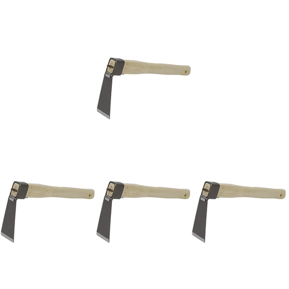 GOOHOCHY 4-Piece Small Garden Hoe Set for Farming, Digging, and Gardening Tools, Handheld Shovel Kit