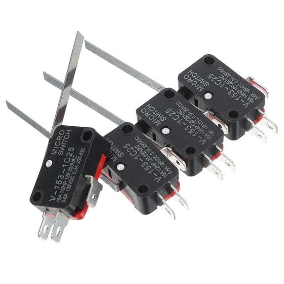 GOOHOCHY 4 PCS Waterproof Momentary Push Button 2 Long Hinge Lever Micro
