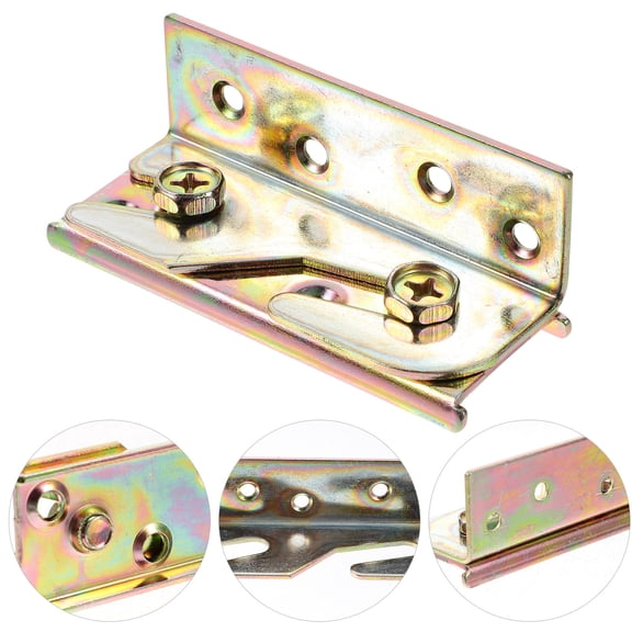 GOOHOCHY 4-Pack Bed Frame Rail Connectors for and Secure Bed Frame Assembly Replacement Parts