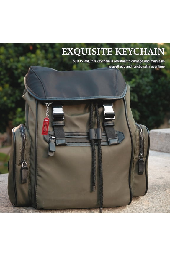 4 Pcs Bus Model Keychain Double Decker Keychains Red Pendant Souvenir Man