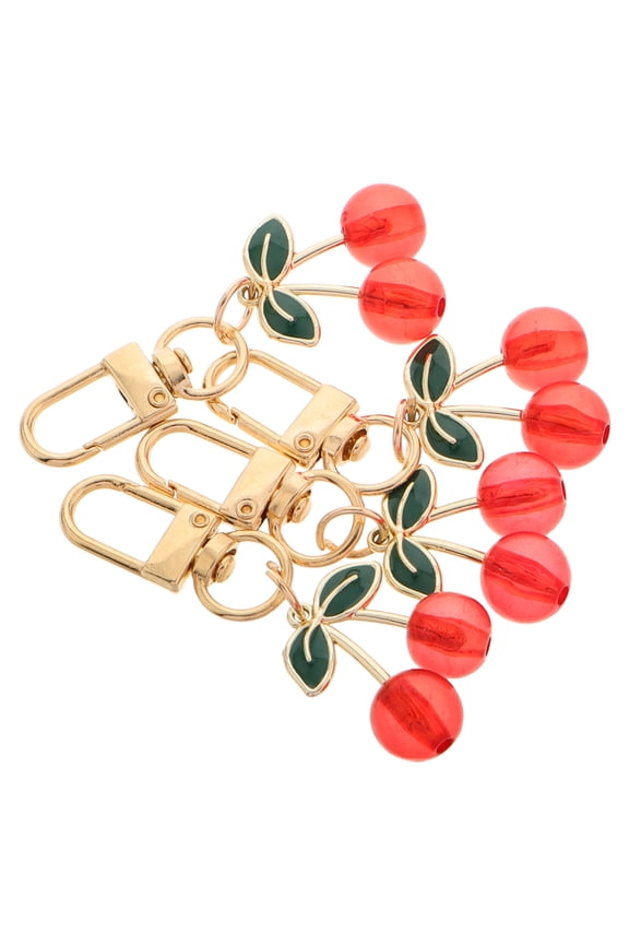 4 Pcs Cherry Keychain For Purses Cute Cherry Bag Charm Fruit Key Ring Women Portable Bags Keys And Phone Cases Birthday Party Favor