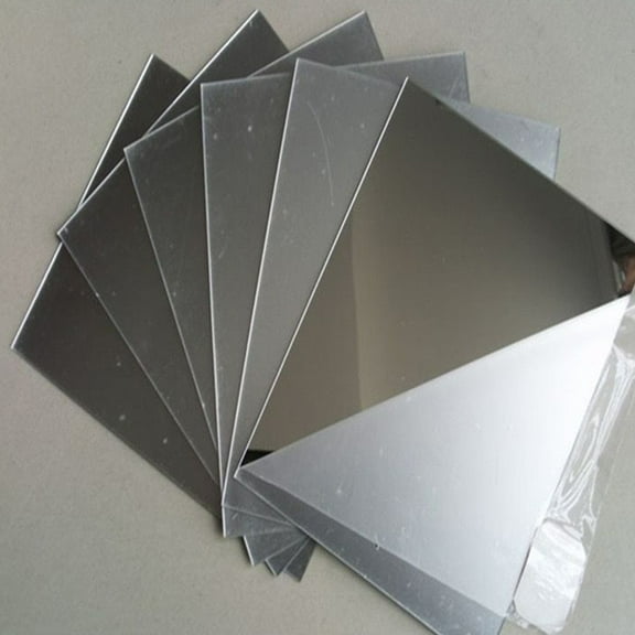 GOOHOCHY 4 Pcs Flexible Mirror Wall Stickers Self Adhesive Mirror 0.1X15X23CM