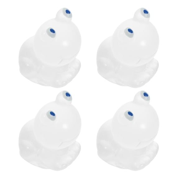 GETAJGHSD Goohochy Glow in The Dark Frog Figurines, White Resin, Adorable Design, 4Pcs
