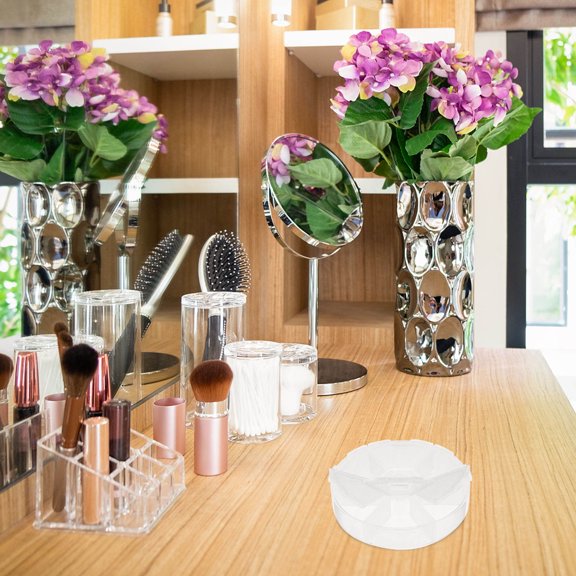 GOOHOCHY 4 Pcs Jewelry Organizer Cases Storage Box 8.00X8.00X1.90CM Transparent