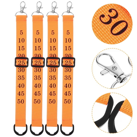 GOOHOCHY 4 Pcs Lanyard Referee Men's 30.00X2.50X0.20CM Orange