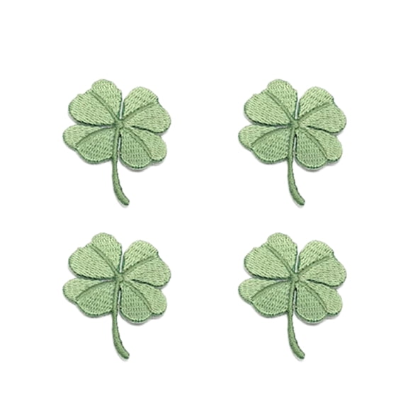 GOOHOCHY 4-Pack Embroidered Leaf Iron- Patches for Clothing, Fabric Appliques with Adhesive Backing, Sewing Craft Accessories