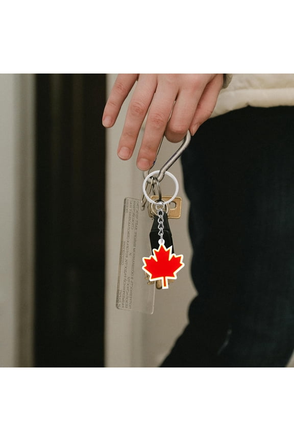 4 Pcs Maple Leaf Pendant Keyring Funny Keychain For Car Keys Lightweight Backpack Charm Creative Maple Leaf Key Chain Purse Hanging Charm