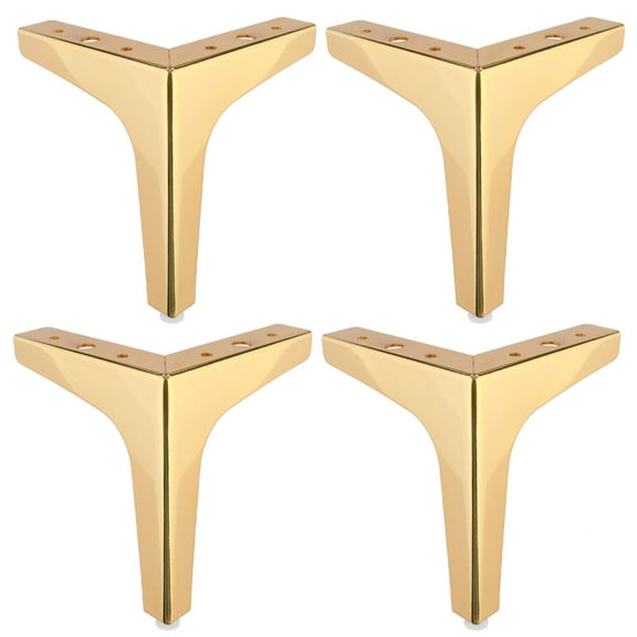 GOOHOCHY 4 Pcs Risers Strong Bearing Capacity Furniture Leg 22X15CM Golden
