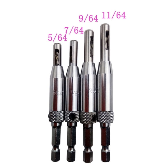 GOOHOCHY  4 Pcs Self Centering Drill Bit Hinge Bits Hole Woodworking Tools