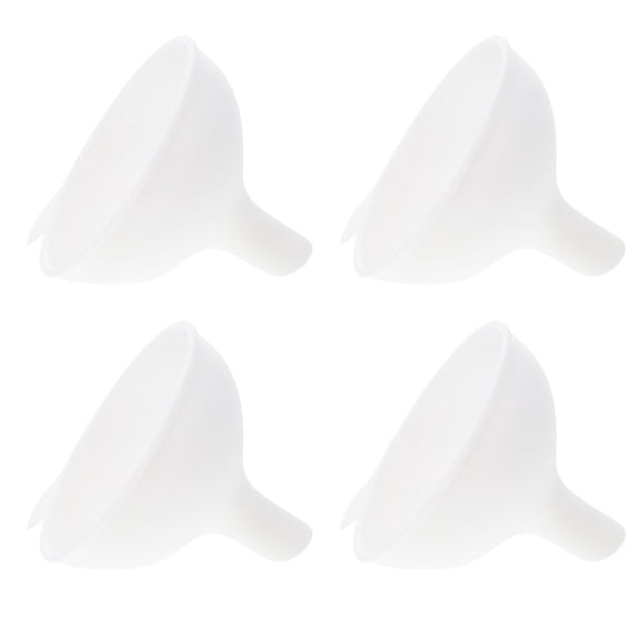 GOOHOCHY 4-Piece White Separating Funnels Set with Filter for Kitchen Bottle Filling and Liquid Separation