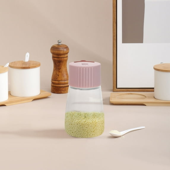 GOOHOCHY 4 Pcs Spice Jars with Labels Seasoning Combination Quantitative Bottle