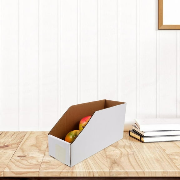 GOOHOCHY 4 Pcs Storage Box Office 30.00X15.00X10.00CM White