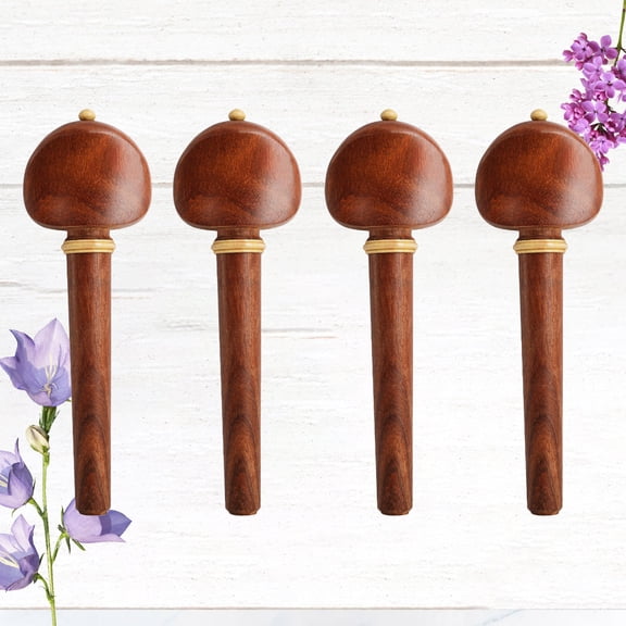 GOOHOCHY 4-Piece Indoor String Cello Set - Musical Instrument for Beginners and Kids, Chocolate Color