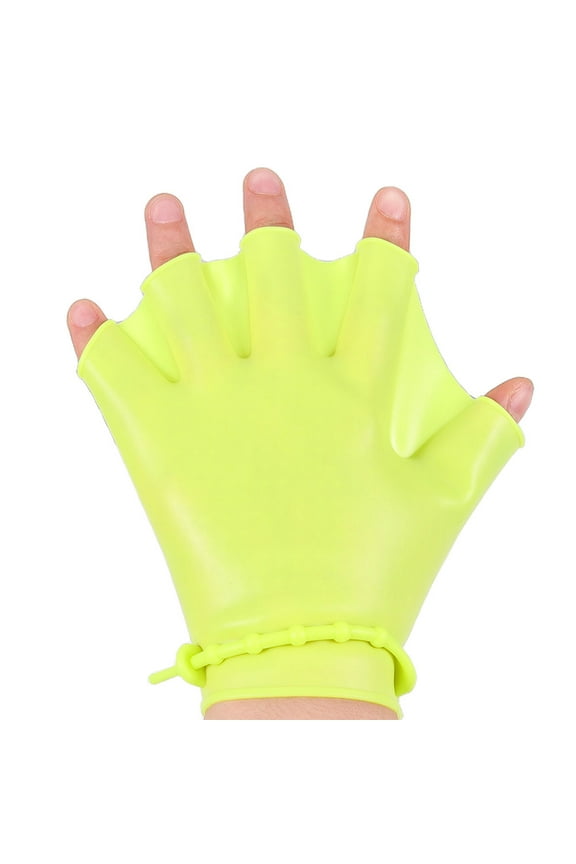 2Pairs Fluorescent Gloves with Adjustable Wrist Strap for Beginners