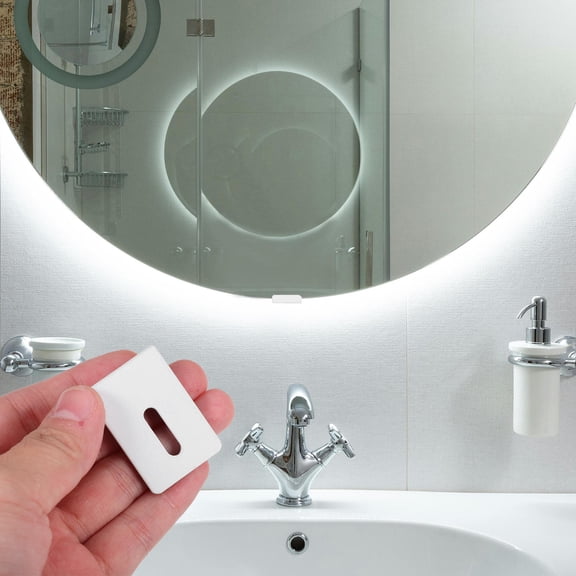 GOOHOCHY Mirror Mounting Hardware White 4Pcs Interior Design