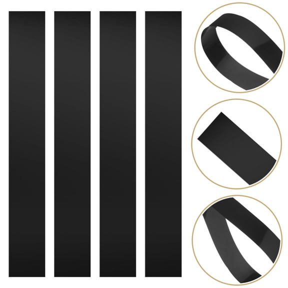 GOOHOCHY 4 Pcs Wire Straps for Snare Drum 22.00X1.60X0.30CM Black