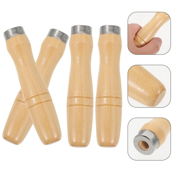 GOOHOCHY 4 Pcs Woodworking Tools Portable File Handle Wooden Rasp Ergonomic