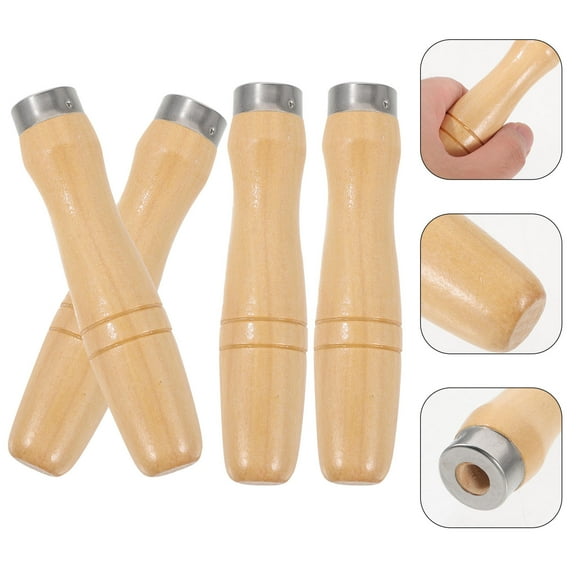 GOOHOCHY 4 Pcs Woodworking Tools Portable File Handle Wooden Rasp Ergonomic