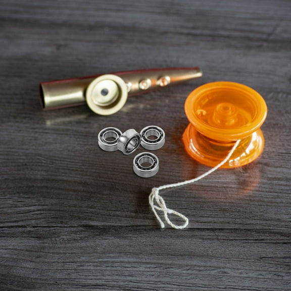 GOOHOCHY  4 Pcs Yo-yo Accessories Skate Wheel Bearings Mini Skateboard Silver