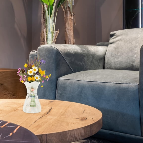 GOOHOCHY 4 Pcs for Living Room Vase Plastic Flower Pot Stable Base Home Decor