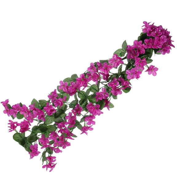 GOOHOCHY  4 Petals African Violet Fake Artificial Flowers Purple Wedding Decor Flora
