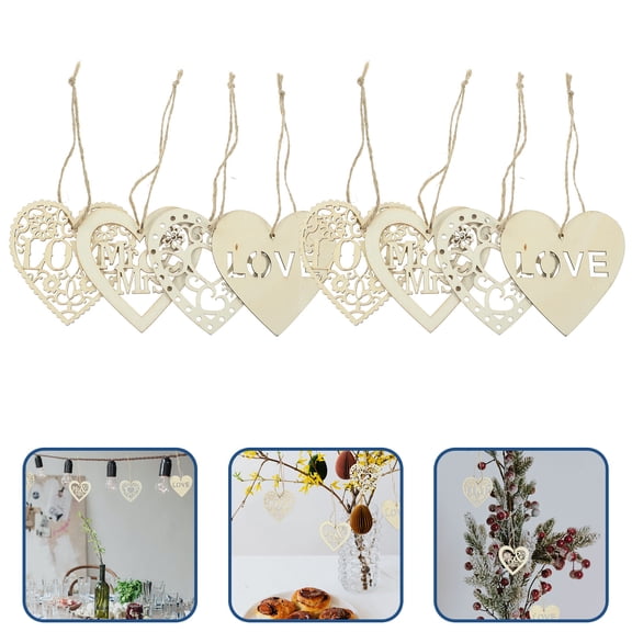 GOOHOCHY 4 Sets Hearts Hanging Heart Decorations 8.00X8.00X0.20CM
