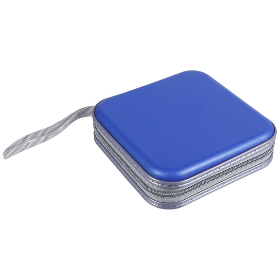 GOOHOCHY 40 Capacity Plastic DVD Case Portable Zipper CD Storage Holder Disc Bag