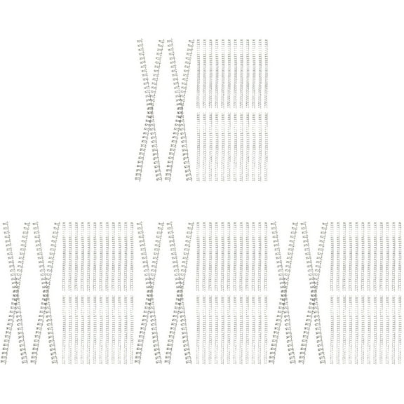 GOOHOCHY 400 Pcs Loose Leaf Binder Rings Notebook Spiral Binding Coils Double Loop Wire Binding Rings