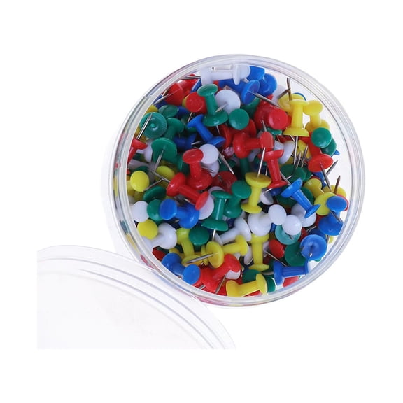 FUEENIRVA Thumb Tacks Assorted Color Stainless Steel 400Pcs 3.3x3.3x3.3in