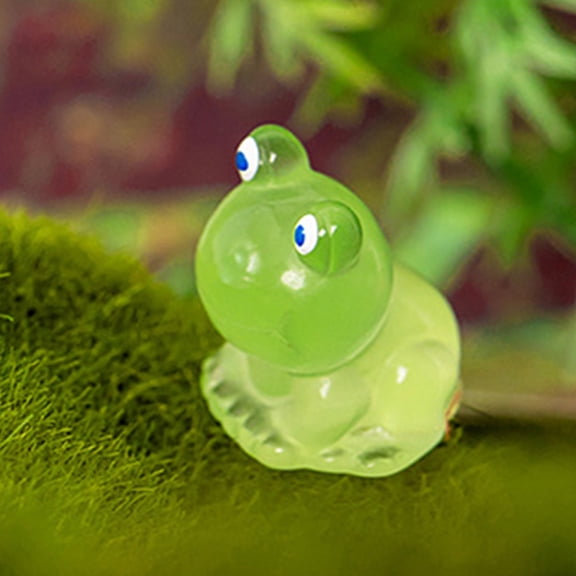 GOOHOCHY 40pcs Mini Resin Frog Figurines Glow in the Dark Frog Ornaments Cute Miniature Frog Crafts for Desk Bedside and Bookshelf