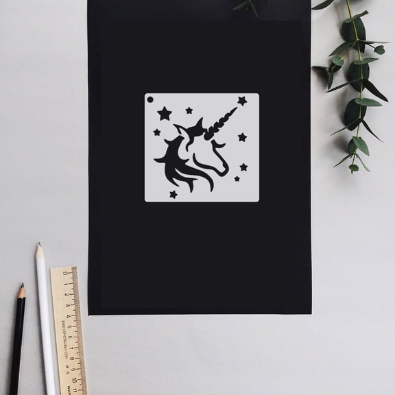 GOOHOCHY  42 Pcs Number Painting Template Drawing Stencils Craft
