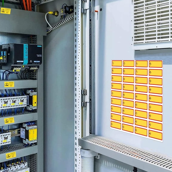 GOOHOCHY 450 Pcs Electric Static Discharge Sticker Labels Stickers Warning Yellow