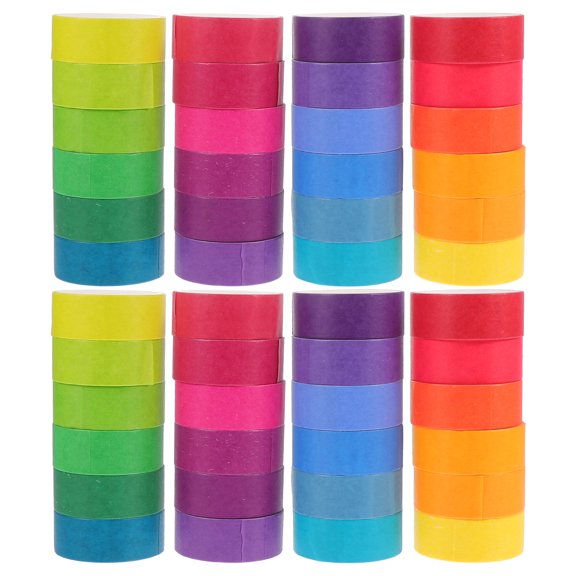 GOOHOCHY 48 Rolls Photo Album Tape DIY Paper Decor Art Scrapbooking Color Child