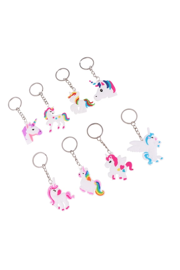 48pcs Unicorn Keychain Pendant Made of PVC in Assorted Colors for Decoration Use Perfect for Crafts