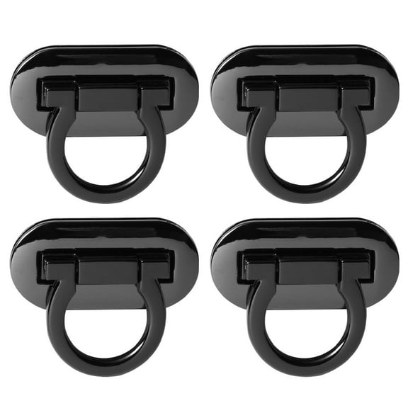 GOOHOCHY 4Pcs Black Rectangular Padlock for Suitcase and Luggage with Fashion Design