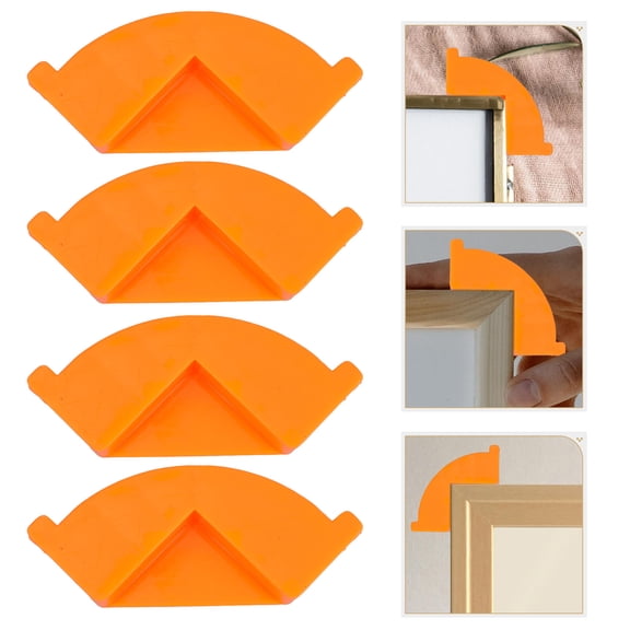 GOOHOCHY 4Pcs Carpenter Clamping Tool 90 Degree Clamps for Picture Frame Woodworking Corner Clamps Clamping Squares Drawer Orange