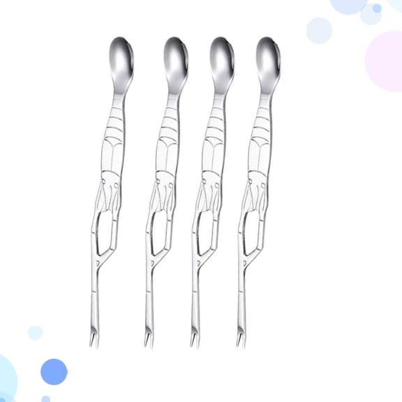 GOOHOCHY 4Pcs Crab Fork Picks for Crab Utensils and Shellfish in Home Restaurant