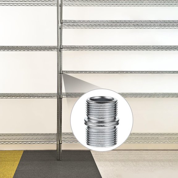 GOOHOCHY 4Pcs Double Head Shelf Support Nut Carbon Steel for Shelving Units