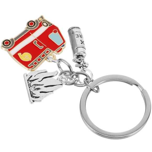 GOOHOCHY 4Pcs Firefighter Theme Miniature Fire Extinguisher Jewelry Pendant for Men and Women
