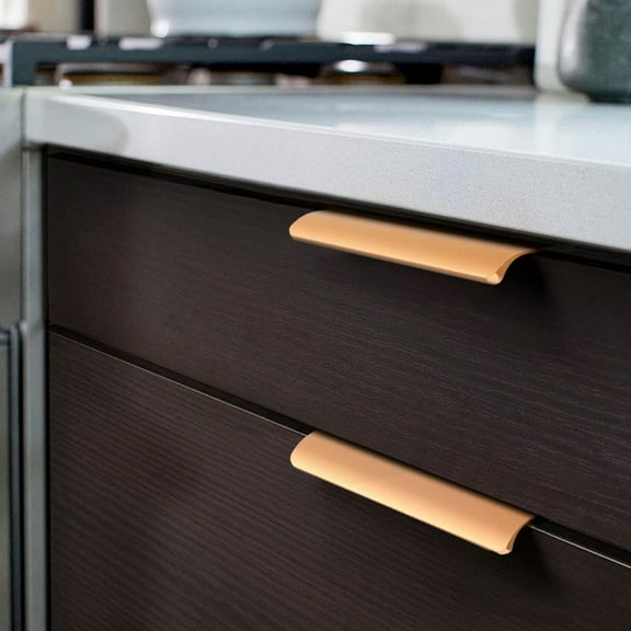 GOOHOCHY 4Pcs Golden Invisible Non-Scratch - -Proof Colourfast Furniture Handle for Living Room